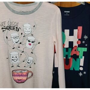 Girls Gymboree/Mudd Long Sleeve Shirts, Lot Of 2, Size 7-8 Hot Chocolate Pink